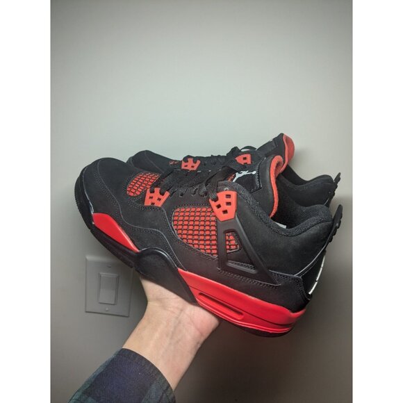 Air Jordan 4 Retro GS Red Thunder 408452 016 Size 7 US Youth New No Box - Picture 5 of 12